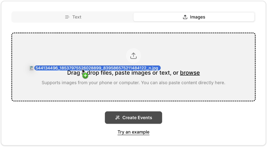 Snap it. Schedule it. Done. interface